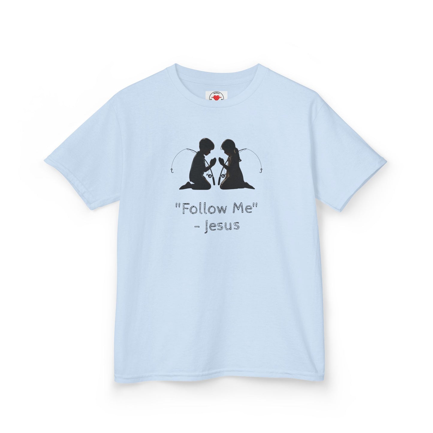 Jesus Inspirational Kids Tee, Christian Children’s Shirt, Follow Me Tee, Faith-based Apparel, Religious Gift for Kids
