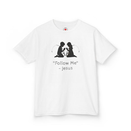 Jesus Inspirational Kids Tee, Christian Children’s Shirt, Follow Me Tee, Faith-based Apparel, Religious Gift for Kids
