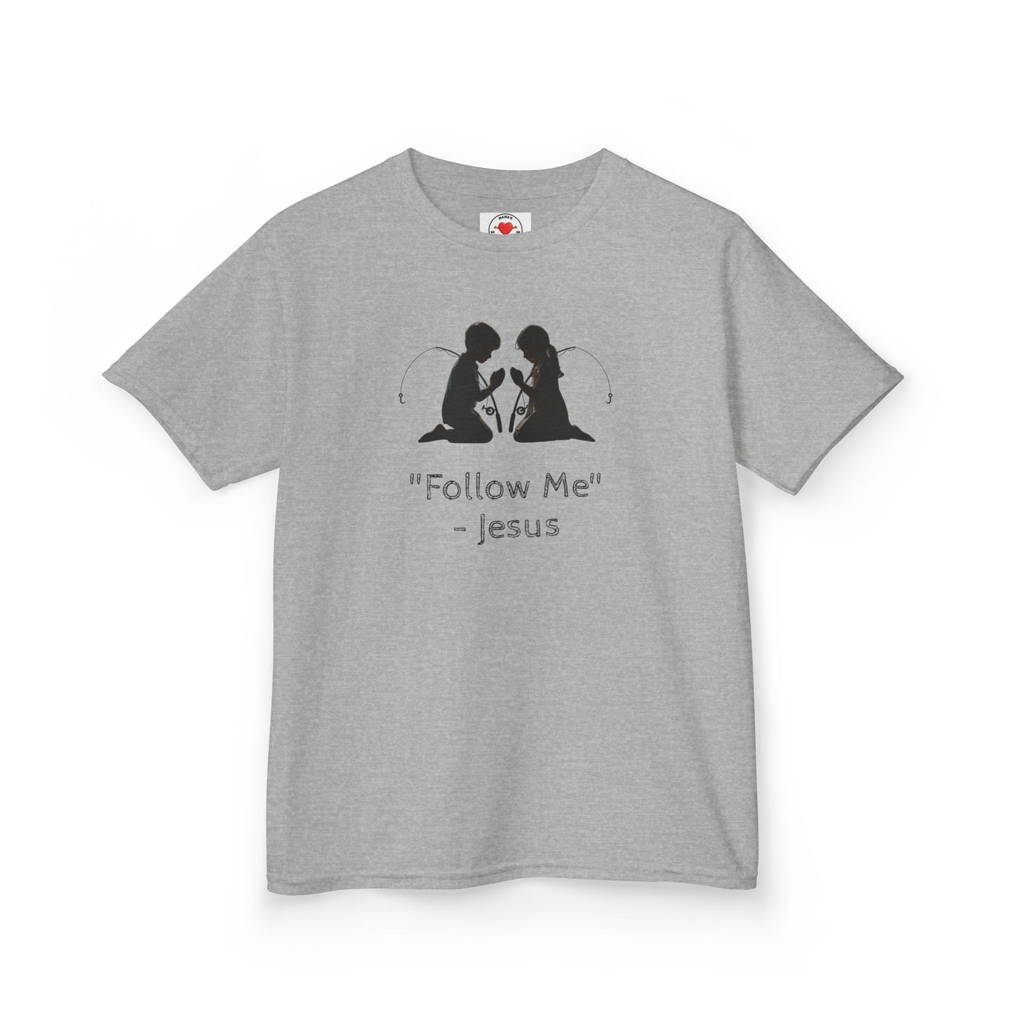 Jesus Inspirational Kids Tee, Christian Children’s Shirt, Follow Me Tee, Faith-based Apparel, Religious Gift for Kids